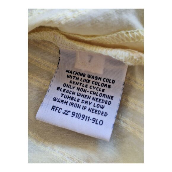 Vintage Faded Glory Stretch Shirt Pearl Snap Butter Yellow Cotton Blend 22W 24W - Picture 10 of 15